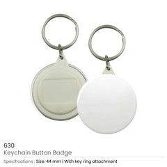 Custom Printed Keychain Button Badges | Logo Branding Corporate Gift | UAE Delivery | Yalla Printing UAE