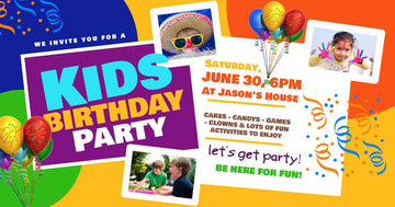 Colorful Balloon Extravaganza" Personalized Birthday Banner - Celebrate with Joy and Cheer