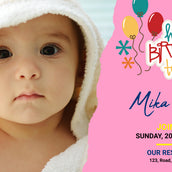 Kid's Balloon Bash" Personalized Birthday Banner - Fun, Balloons, and Your Child's Smile - Yalla Printing