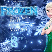 Frozen Wonderland" Personalized Birthday Banner - Let the Magic Begin! - Yalla Printing