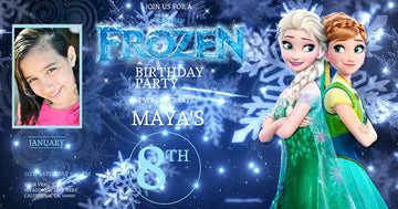 Frozen Wonderland" Personalized Birthday Banner - Let the Magic Begin!