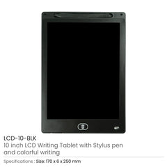 Custom Printed 10 - Inch Lcd Writing Tablet With Stylus Pen - Premium Display System | Logo Branding Corporate Gift | UAE Delivery | Yalla Printing UAE
