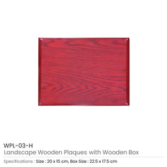 Custom Printed Wooden Plaque - Horizontal With Presentation Box | Custom Packaging Printing | Free Design Support | Yalla Printing UAE
