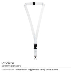 Custom Printed Lanyards With Hook, Safety Lock, And Buckle, 20 MM | Corporate Award & Recognition Gift | UAE Delivery | Yalla Printing UAE