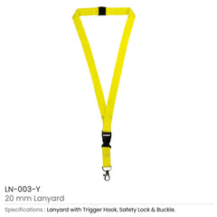 Custom Printed Lanyards With Hook, Safety Lock, And Buckle, 20 MM | Corporate Award & Recognition Gift | UAE Delivery | Yalla Printing UAE