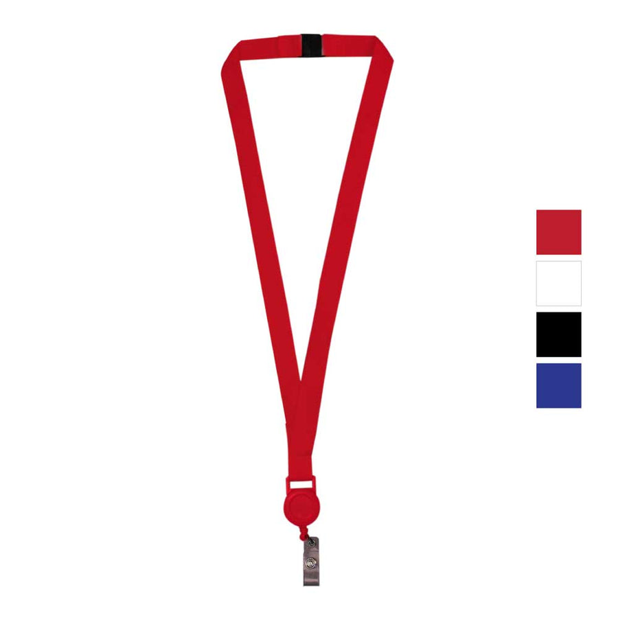 Custom Printed Lanyard With Reel Badge And Safety Lock - Premium Polyester Fabric | Exhibitions, Conferences, Corporate Events | Yalla Printing UAE