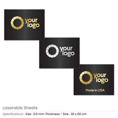 Custom Printed Aluminum Sheets For Laser Engraving 60 X 30 CM | Logo Branding Corporate Gift | UAE Delivery | Yalla Printing UAE