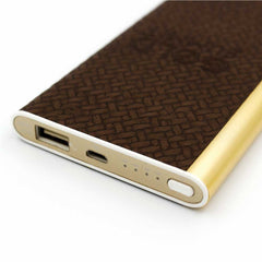 Custom Printed Leather Cover Power Bank 6000 Mah | Logo Branding Corporate Gift | UAE Delivery | Yalla Printing UAE
