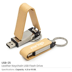Custom Printed Leather Keychain USB | Logo Branding Corporate Gift | UAE Delivery | Yalla Printing UAE