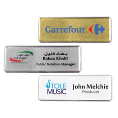Custom Printed Lens Cover Name Badges | Logo Branding Corporate Gift | UAE Delivery | Yalla Printing UAE