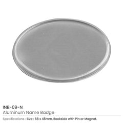 Custom Printed Lens Cover Oval Name Badges | Logo Branding Corporate Gift | UAE Delivery | Yalla Printing UAE