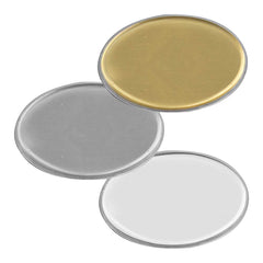 Custom Printed Lens Cover Oval Name Badges | Logo Branding Corporate Gift | UAE Delivery | Yalla Printing UAE