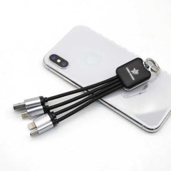 Custom Printed Light Up Multi Charging Cable | Logo Branding Corporate Gift | UAE Delivery | Yalla Printing UAE