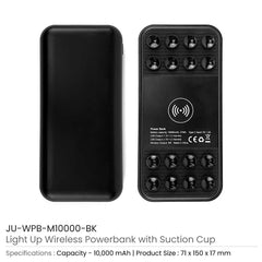 Custom Printed Light Up Wireless Powerbank | Logo Branding Corporate Gift | UAE Delivery | Yalla Printing UAE