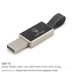 Custom Printed Light - Up Logo USB With Strap | Logo Branding Corporate Gift | UAE Delivery | Yalla Printing UAE