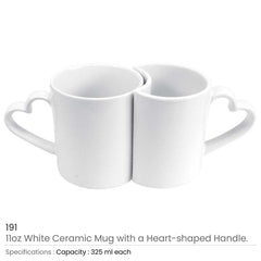 Custom Printed Love Mug Sets - Ceramic | Logo Branding Corporate Gift | UAE Delivery | Yalla Printing UAE