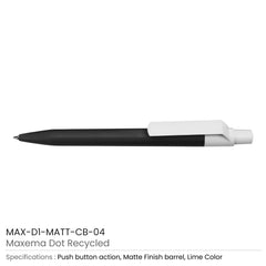 Matt Pens With White Clip
