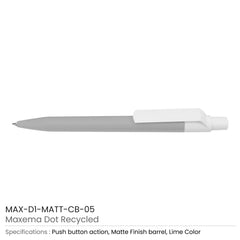 Matt Pens With White Clip