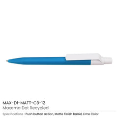 Matt Pens With White Clip