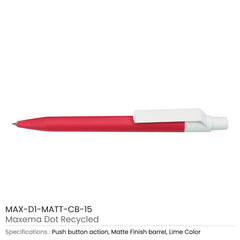 Matt Pens With White Clip