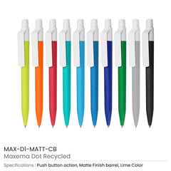 Matt Pens With White Clip