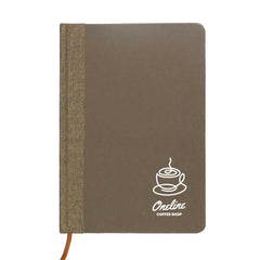 Custom Printed A5 Size Coffee Material Notebook | Logo Branding Corporate Gift | UAE Delivery | Yalla Printing UAE