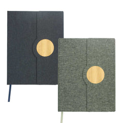 Custom Printed A5 Size RPET Fabric Notebooks - Eco - Friendly RPET | Logo Branding Corporate Gift | UAE Delivery | Yalla Printing UAE