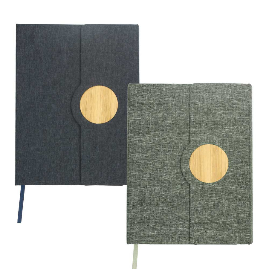 Custom Printed A5 Size RPET Fabric Notebooks - Eco - Friendly RPET | Exhibitions, Conferences, Corporate Events | Yalla Printing UAE