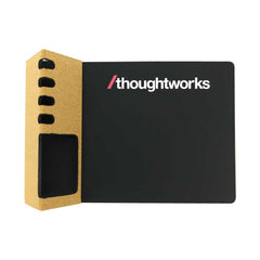 Custom Printed Multi Function Foldable Cork+Pu Mousepad | Logo Branding Corporate Gift | UAE Delivery | Yalla Printing UAE
