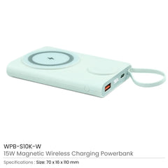 Custom Printed Magnetic Fast Wireless Charging Powerbank, 15W With Iwatch Charger | Exhibitions, Conferences, Corporate Events | Yalla Printing UAE