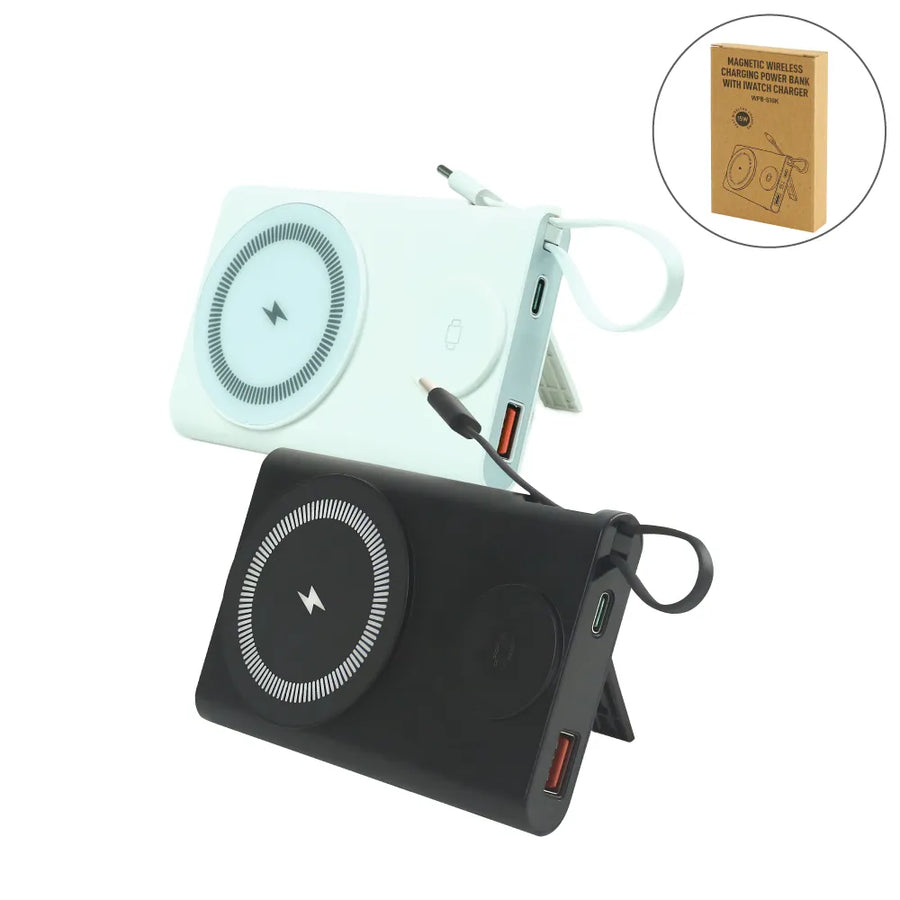 USB Drives – Magnetic Fast Wireless Charging Powerbank , 15W with iWatch Charger | Corporate Gifts & Promotions – Yalla Printing UAE