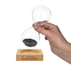 Custom Printed Magnetic Sand Timer With Wooden Base - 2 Minutes | Logo Branding Corporate Gift | UAE Delivery | Yalla Printing UAE