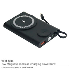 Custom Printed Magnetic Fast Wireless Charging Powerbank, 15W With Iwatch Charger | Exhibitions, Conferences, Corporate Events | Yalla Printing UAE
