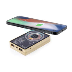 Magnetic Fast Wireless Powerbank 15W in Bamboo Casing