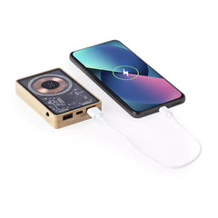Custom Printed Magnetic Fast Wireless Powerbank 15W In Bamboo Casing - Bamboo | Logo Branding Corporate Gift | UAE Delivery | Yalla Printing UAE