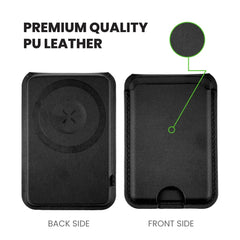 Magsafe Wireless Charger 15w With Phone Stand & Card Slot - Pu Leather