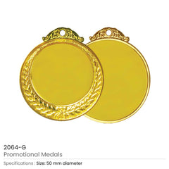 Metal Medal 50mm (SKU 2064-B)