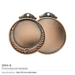 Metal Medal 50mm (SKU 2064-B)