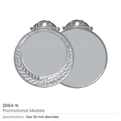 Metal Medal 50mm (SKU 2064-B)