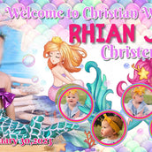 Enchanting Mermaid Theme Personalized PVC Flex Banner - Custom Birthday Party Decor - Yalla Printing