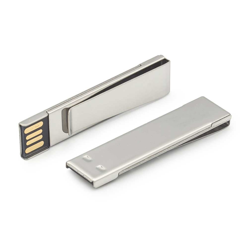 Custom Printed Metal Clip USB Flash - Stainless Steel | Logo Branding Corporate Gift | UAE Delivery | Yalla Printing UAE