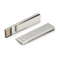 Custom Printed Metal Clip USB Flash - Stainless Steel | Logo Branding Corporate Gift | UAE Delivery | Yalla Printing UAE