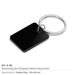 Custom Printed Metal Key Holders Black Gun Finish - Stainless Steel | Logo Branding Corporate Gift | UAE Delivery | Yalla Printing UAE