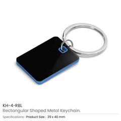 Custom Printed Metal Key Holders Black Gun Finish - Stainless Steel | Logo Branding Corporate Gift | UAE Delivery | Yalla Printing UAE