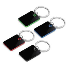Custom Printed Metal Key Holders Black Gun Finish - Stainless Steel | Logo Branding Corporate Gift | UAE Delivery | Yalla Printing UAE