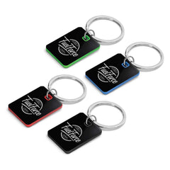 Custom Printed Metal Key Holders Black Gun Finish - Stainless Steel | Logo Branding Corporate Gift | UAE Delivery | Yalla Printing UAE