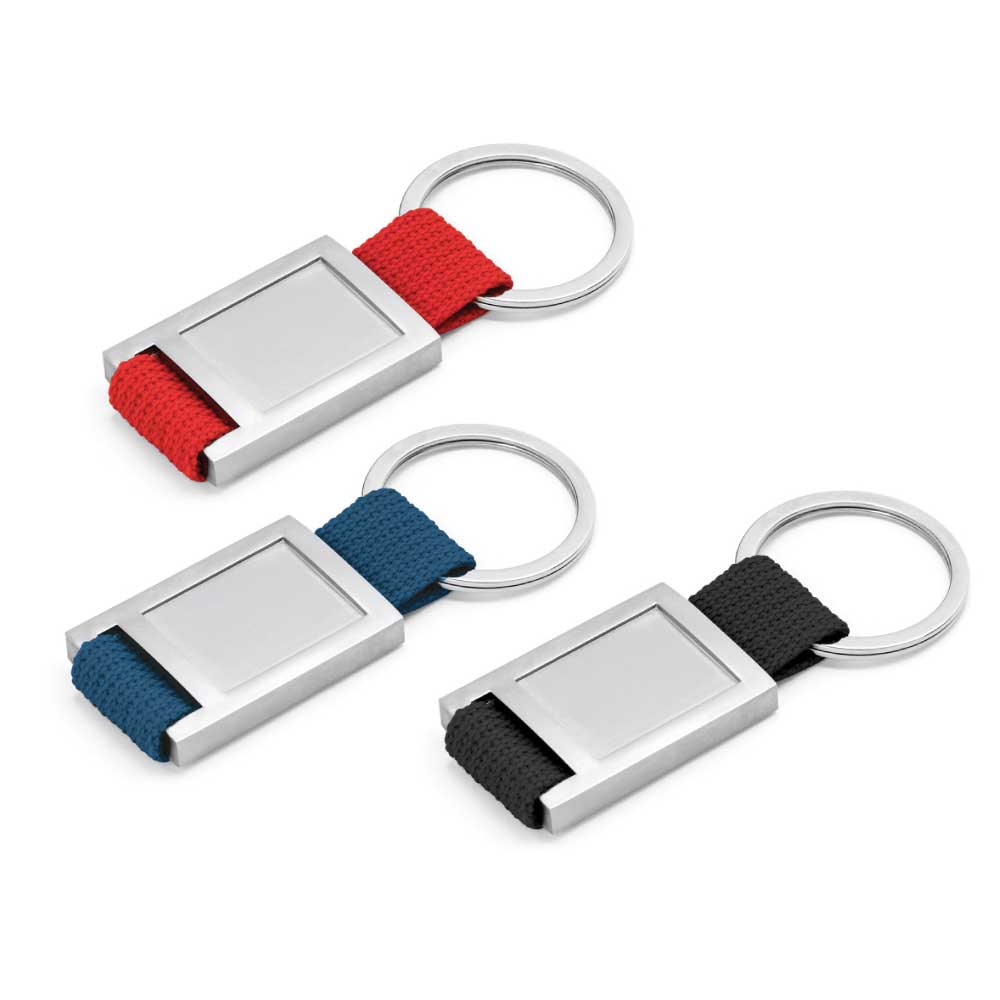 Custom Printed Metal Keychain With Strap - Stainless Steel | Logo Branding Corporate Gift | UAE Delivery | Yalla Printing UAE