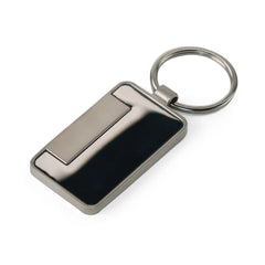 Metal Keychain Rectangle Gun Metal Matte Finish Plate | Logo Branding Corporate Gift | UAE Delivery | Yalla Printing UAE