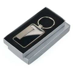 Metal Keychain Rectangle Gun Metal Matte Finish Plate | Logo Branding Corporate Gift | UAE Delivery | Yalla Printing UAE