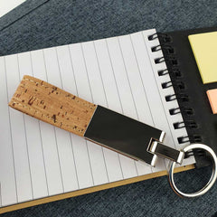 Custom Printed Metal Keychain with Cork Strap | Custom Packaging Printing | Free Design Support | Yalla Printing UAE